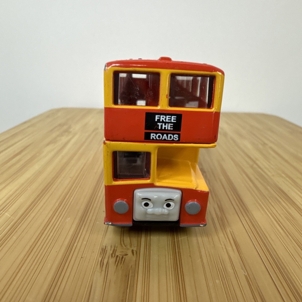 Red Bulgy Thomas the Train Railway Bus Double Decker Tank Engine Friends - Picture 1 of 7